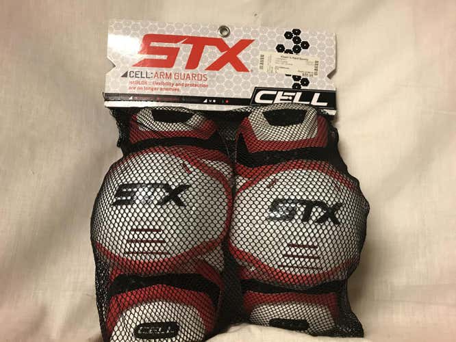 New STX Cell Size L Lacrosse Arm Guards