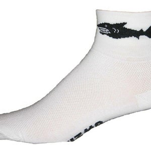 GIZMO Shark Performance Running Cycling Socks - White