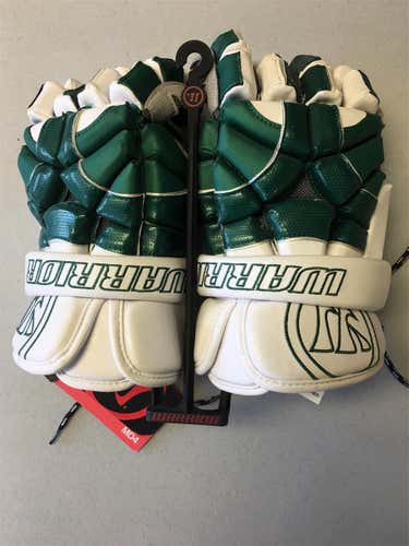 New Forest Green/White Warrior MD4 13" Lacrosse Gloves