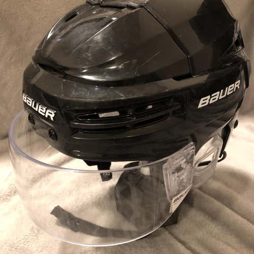 Black Used Medium Bauer Re-Akt 100 Pro Stock Helmet