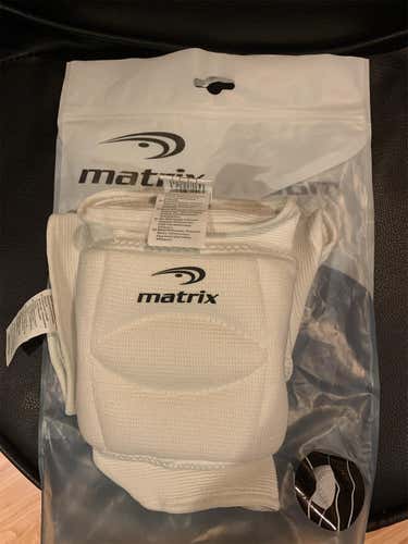 White New Matrix Volleyball Knee Pads Size Small