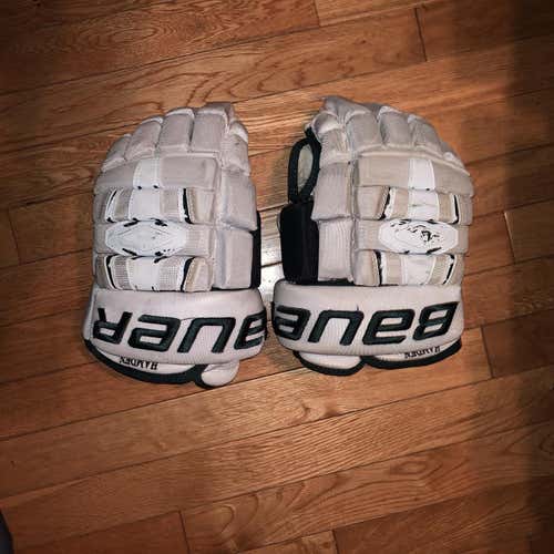 Green Used Bauer Nexus 14" Pro Stock Gloves