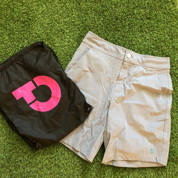 Brand New Men’s Small Public Division Ballast 2.0 Shorts Light Blue + Black And Pink Drawstring Bag