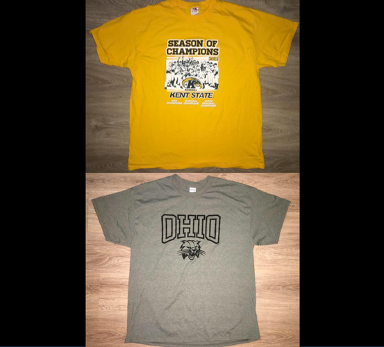 (XL) Bundle: New Kent State Golden Flashes & Ohio Bobcats Shirts