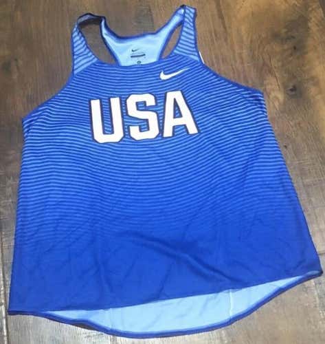 Nike Men's USA Digital Race Day Elite Tank - Large