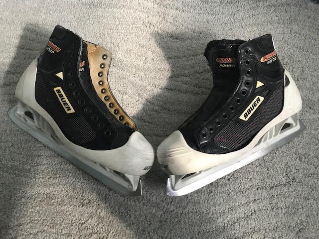 Vintage BAUER Supreme 3000 Senior Goalie Skates Size 10 D