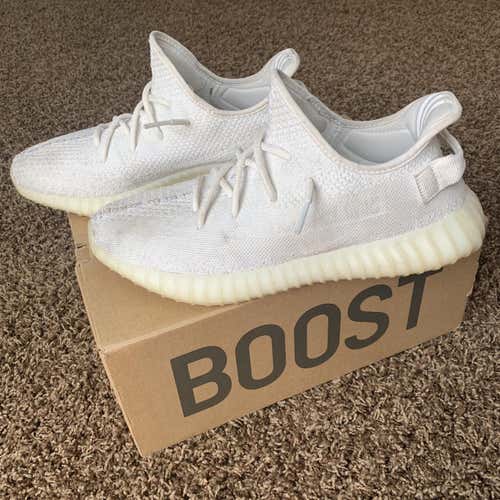 White Men's 11 (Women's 12) Adidas Shoes