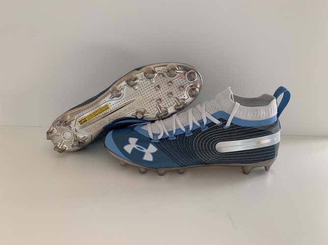 NEW! Under Armour Spotlight MC Lacrosse/Football Cleats Men's Size 13 Carolina Blue