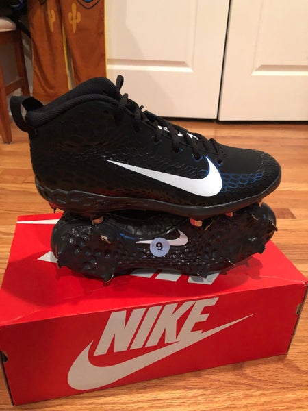 Nike Force Trout 5 Pro Size 9 Metal Cleats Black
