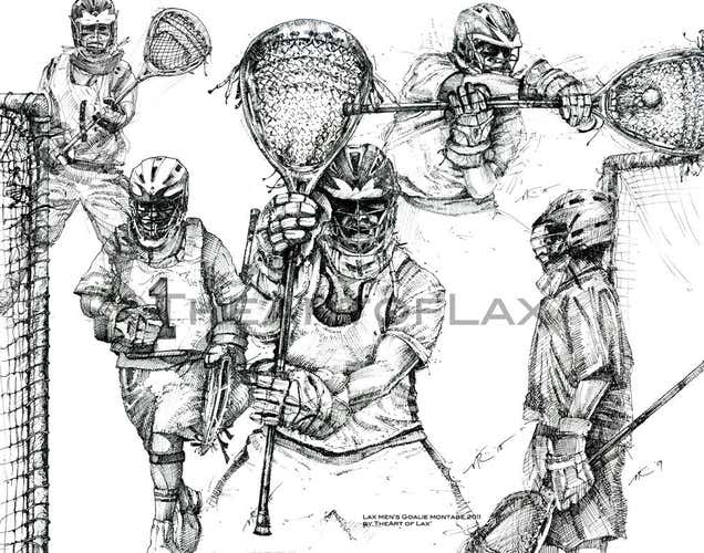 Goalie Montage  (unframed ) 11x14