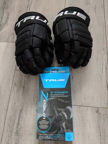Black Used Junior True A6.0 Pro ZPalm Gloves 12" With Z-Power Replacement Palm