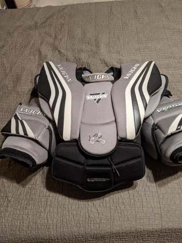 Used Senior Medium Vaughn Ventus SLR Pro Carbon Chest and Arm Protector Goalie Chest Protector