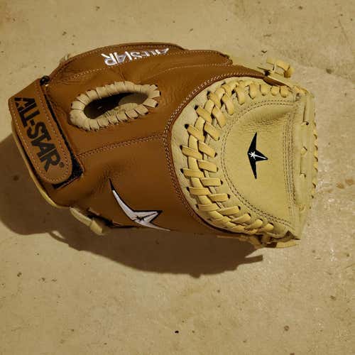 NEW Tan/Gold All Star Right Handed Catcher's CMW1011 Softball Glove 31.5"