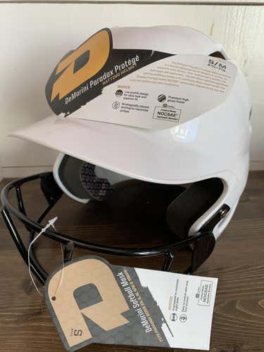 New DeMarini Paradox S/M Batting Helmet w/Softball Cage