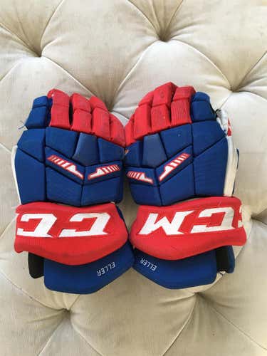 Used Habs Eller CCM Pro Model 14" Pro Stock Gloves