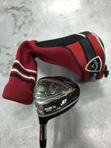 Used Callaway Razr X Black 5 Wood Graphite Stiff Golf Fairway Woods