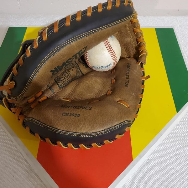 Brown Used All Star Right Handed Catcher's Baseball Glove 31.5"