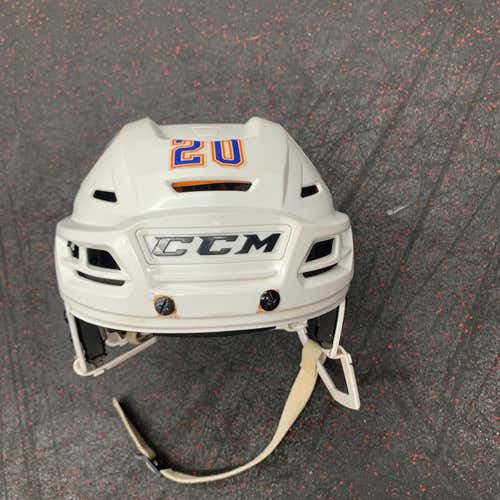 White Used Medium CCM Tacks 710  Helmet