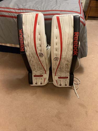 Used 35" Reebok Premier 4 Pro Pro Stock Goalie Leg Pads