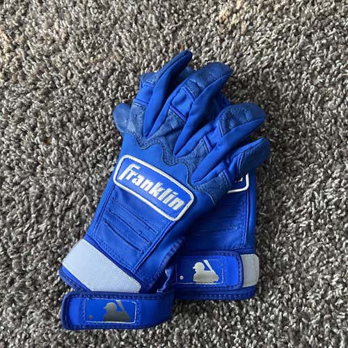 Blue Used Medium Franklin CFX PRO Batting Gloves
