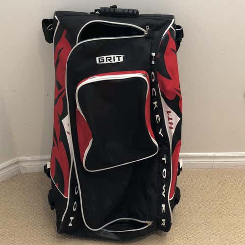 Used GRIT Red/Black HT1 Hockey Tower Wheel Bag 32”