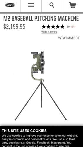 Used Atec M2 Baseball Pro Pitching Machine