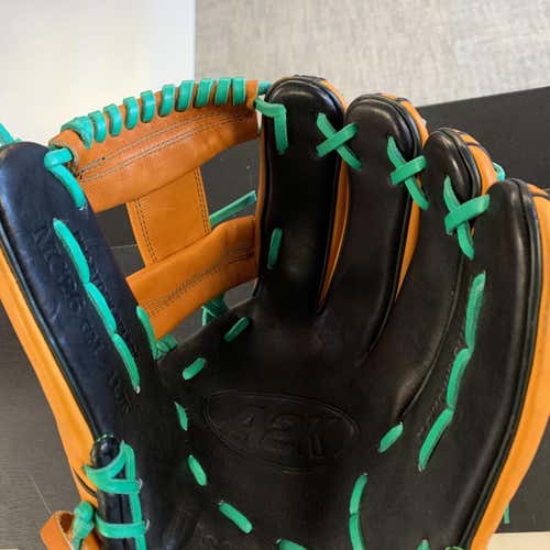 Black/Tan/Green New Infield A2K 11.75" Baseball Glove