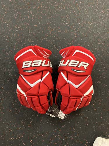Red New Bauer Vapor 1X 15"  Gloves