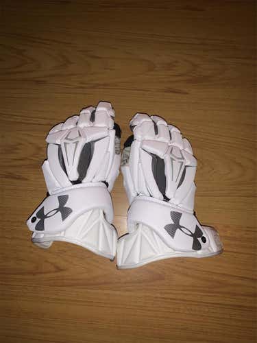 White New Under Armour 13" Goalie Gloves