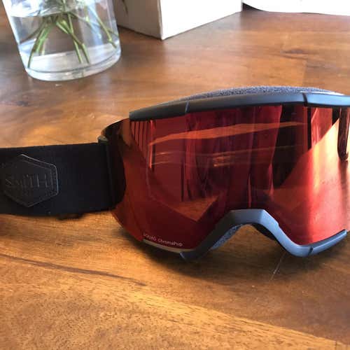 Black New Smith Squad Large Ski Goggles W/ 3 Lenses