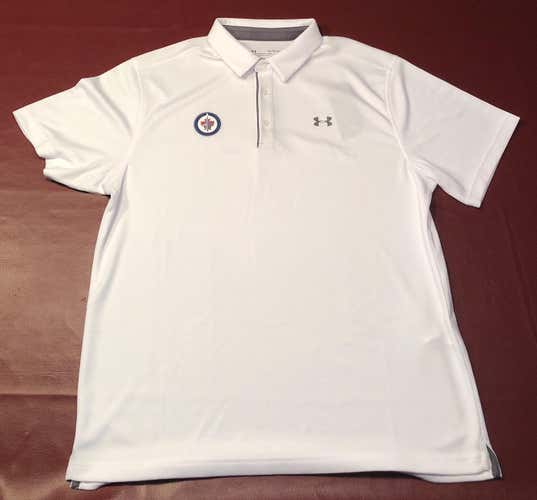 Winnipeg Jets White Men's XL Under Armour Polo Shirt
