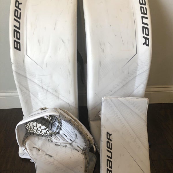 White Senior 36" Regular Supreme 2S Pro Stock Goalie Full Set