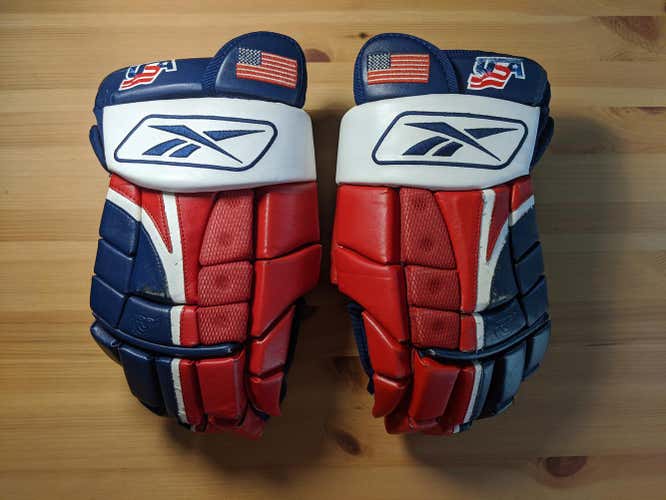 Team USA 14" Pro Stock Gloves - RARE - Reebok/CCM RBK 8K