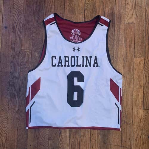 [NEW] South Carolina Lacrosse Reversible Practice Pinnie, #6 (L)