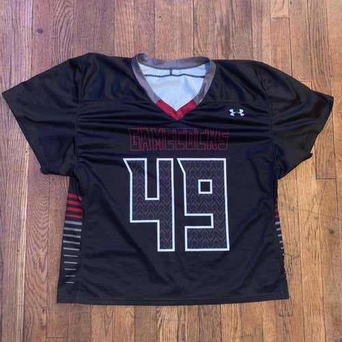 [GAME WORN] South Carolina Lacrosse Black Game Jersey, #49 (2018) [XL]