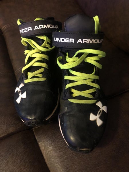 Black Youth UA Molded Cleats High Top
