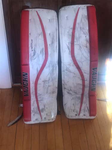 Red Used 35" Vaughn Ventus LT88  Goalie Leg Pads