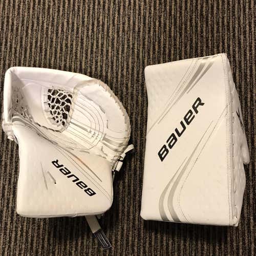 Bauer 2X White Senior Glove Block Combo