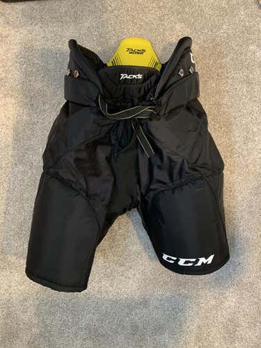 Black Senior Used Large CCM Tacks 3092 Hockey Pants