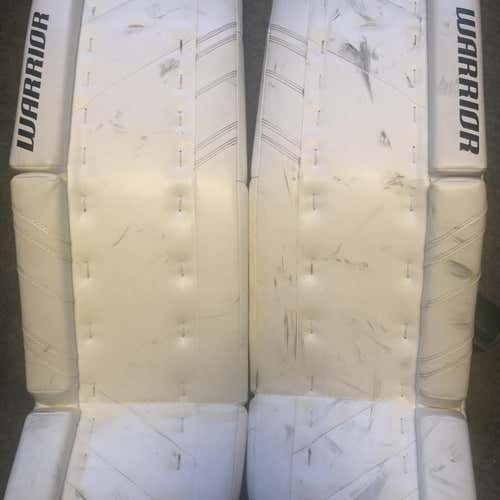 White Used 32" Warrior Ritual G3  Goalie Leg Pads