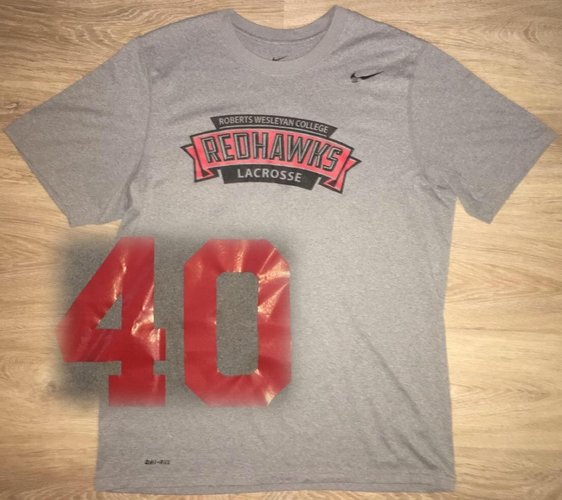 (Large) New Nike Roberts Wesleyan Redhawks Team-Issue #40 Dri-FIT Shirt