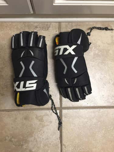 Black Used Player STX Stinger  Lacrosse Gloves
