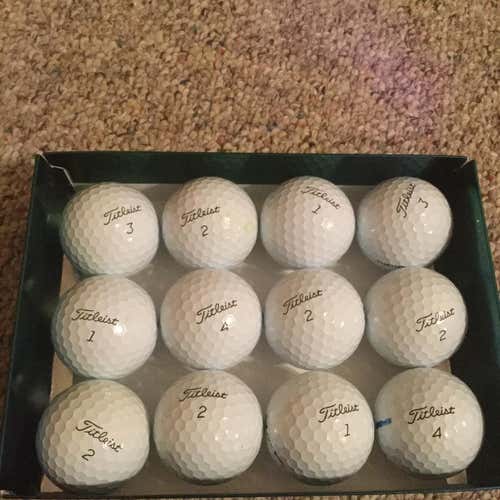 One Dozen Used Titleist AVX Golf Balls