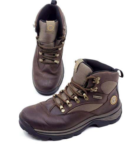 Timberland Mens 9 Wide Chocorua Trail Mid Waterproof Hiking Boots Brown 15130
