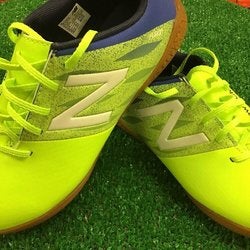 New Balance Furon Dispatch 2.0 Indoor Soccer Cleats Lime / Blue Sz 4.5y FIRM PRICE
