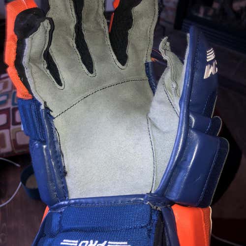 Blue Used CCM 14" Pro Stock Gloves
