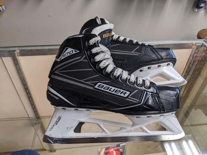 Used Senior Bauer Supreme S170 Hockey Goalie Skates EE (Extra Wide) Size 7