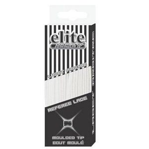 Elite Hockey Referee Skate Laces - All White (NEW)