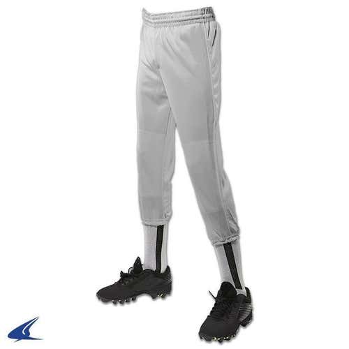 Champro Adult  Performance Polyester Pull-Up Baseball Pants-Grey (List @15)(NEW)