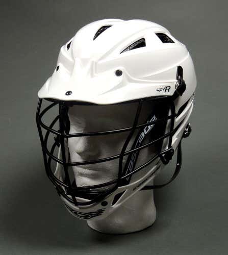 Cascade CPV-R Mens Lacrosse Helmet White W/Black Cage ADJ. (NEW) Lists for $160